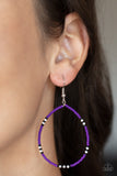 Keep Up The Good BEADWORK - Purple Earring