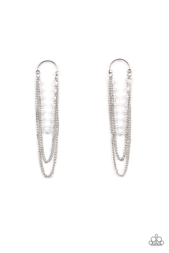 Vintage VIP - White Earring