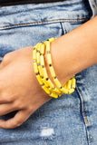 Radiantly Retro - Yellow Bracelet