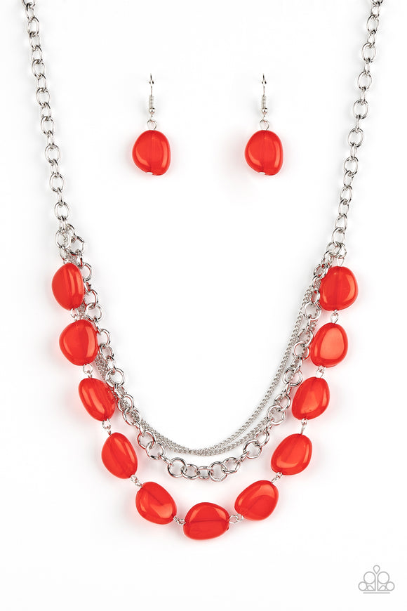 Pumped Up Posh - Red Necklace