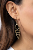 Glamorously Geometric - Brass Earring