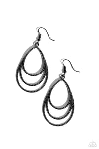 Trendy TIER-Drops - Black Earring