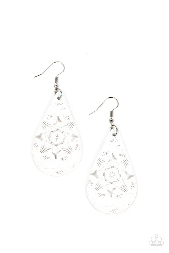 Subtropical Seasons - White Earring