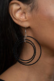 Colorfully Circulating - Black Earring