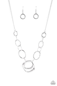 Linked Up Luminosity - Silver Necklace