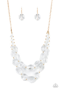 Icy Illumination - Gold Necklace