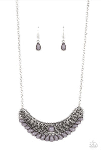 Abundantly Aztec - Silver Necklace