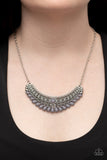 Abundantly Aztec - Silver Necklace