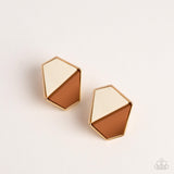 Generically Geometric - Brown Earring