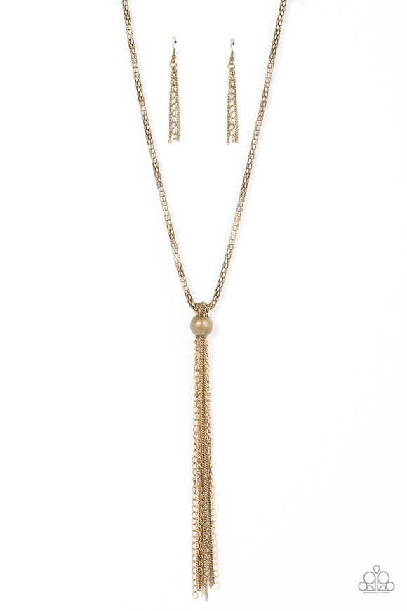 Metallic MESH-Up - Brass Necklace