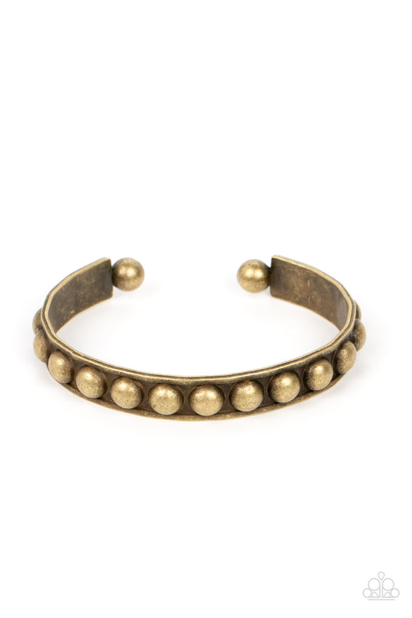 Clear as STUD - Brass Cuff Bracelet