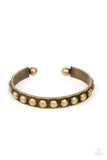 Clear as STUD - Brass Cuff Bracelet