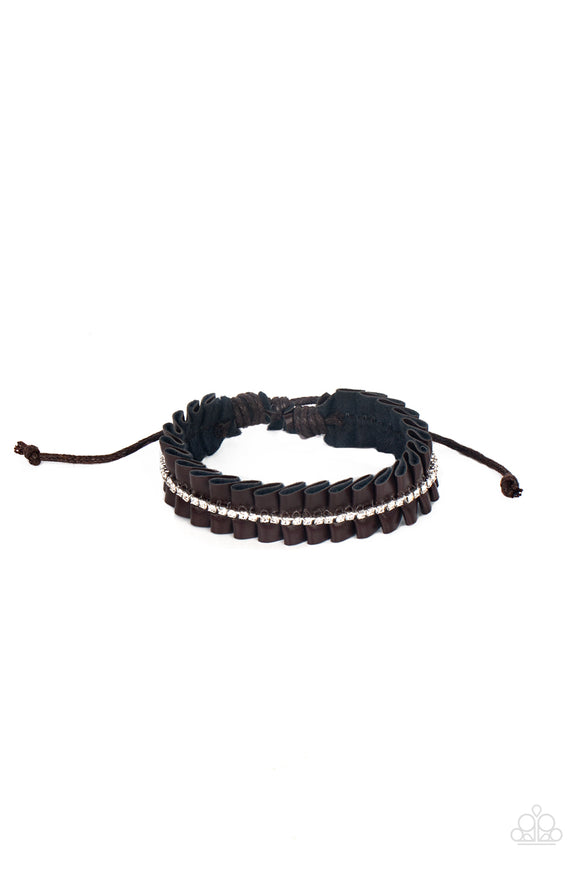 Pretty, Pretty PLEATS - Brown Bracelet