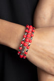 Colorfully Coiled - Red Bracelet