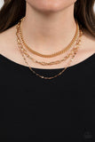 Galvanized Grit - Gold Necklace