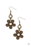 Free-Spirited Flourish - Brass Earring