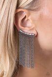 Feuding Fringe - Black Earring