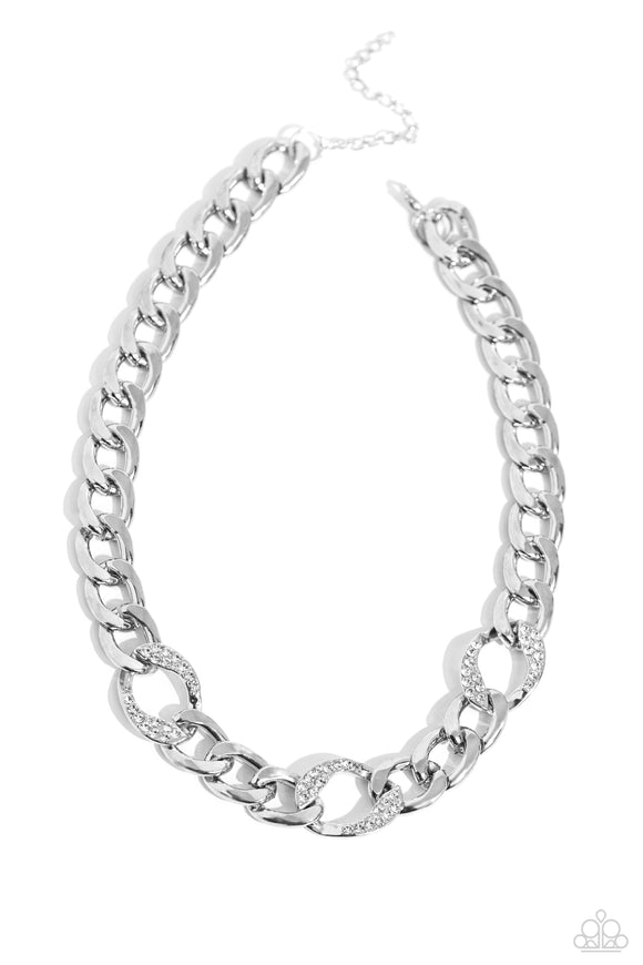 Gleaming Harmony - White Necklace