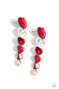 Cascading Casanova - Red Earring