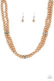 Put On Your Party Dress - Brown Pearls Necklace