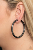 Curve Ball - Gunmetal Earring
